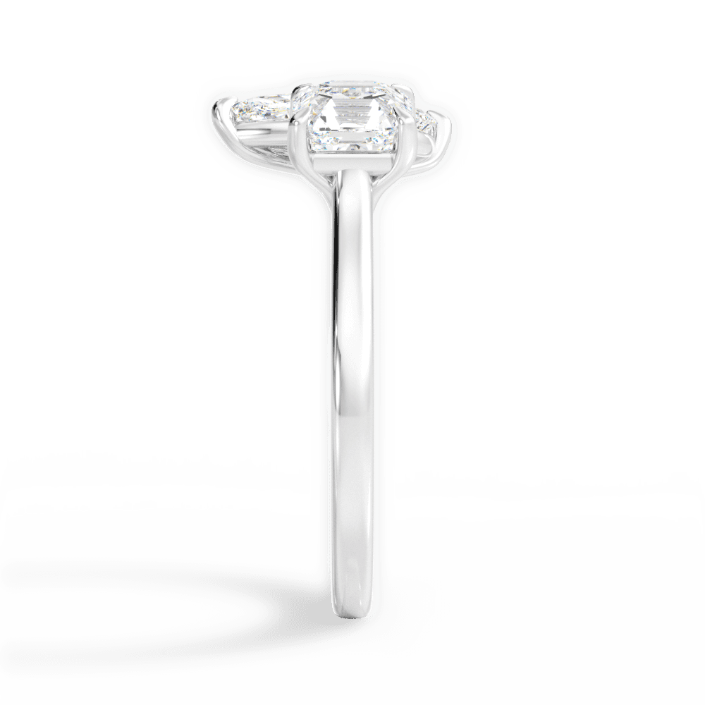 Leticia Marquise Cut Lab Grown Diamond Platinum Engagement Ring - View 4