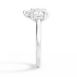 Lorraine Marquise Cut Lab Grown Diamond Platinum Engagement Ring - View 2