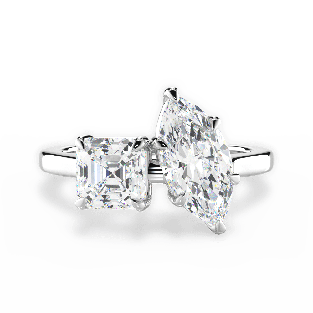 Alice Marquise Cut Lab Grown Diamond 18Kt White Gold Engagement Ring