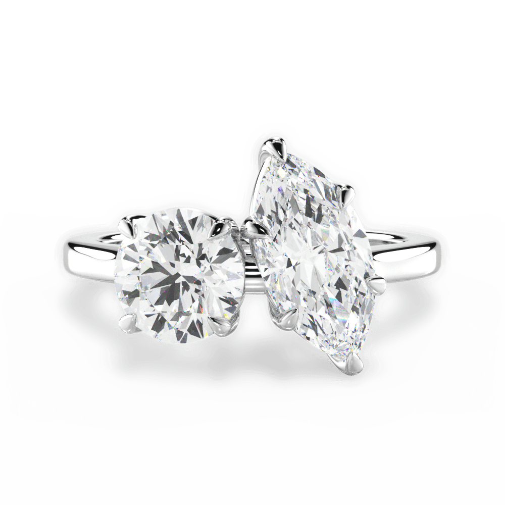Lana Marquise Cut Lab Grown Diamond Platinum Engagement Ring