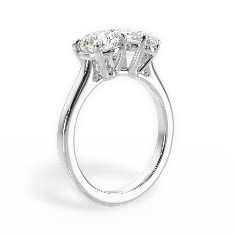 Georgia Oval Cut Lab Grown Diamond 14Kt White Gold Engagement Ring - View 3
