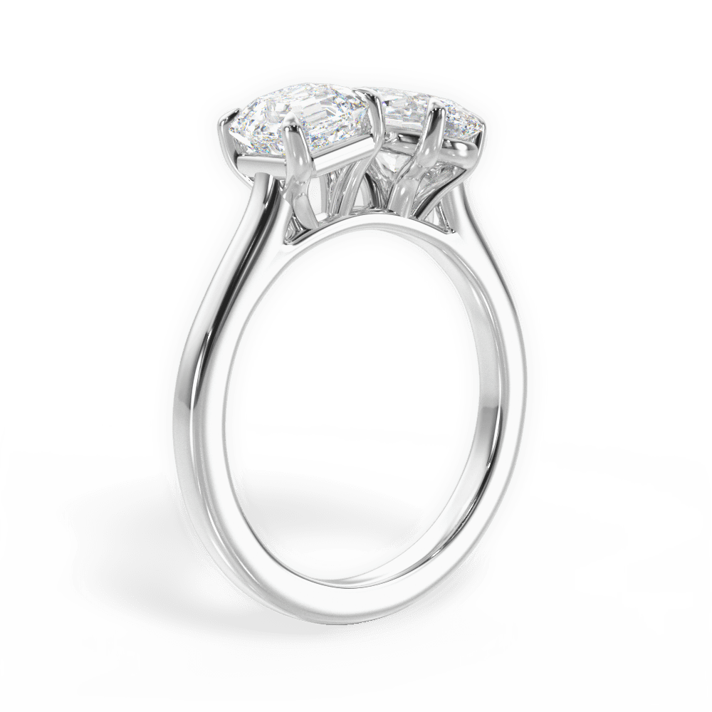 Alice Oval Cut Lab Grown Diamond Platinum Engagement Ring - View 2