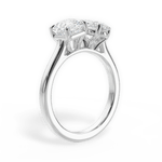 Leticia Oval Cut Lab Grown Diamond 14Kt White Gold Engagement Ring - View 2