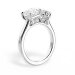 Lorraine Oval Cut Lab Grown Diamond 14Kt White Gold Engagement Ring - View 3