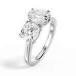 Ellen Oval Cut Lab Grown Diamond 14Kt White Gold Engagement Ring - View 3