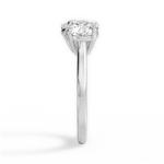Lana Oval Cut Lab Grown Diamond 18Kt White Gold Engagement Ring - View 2