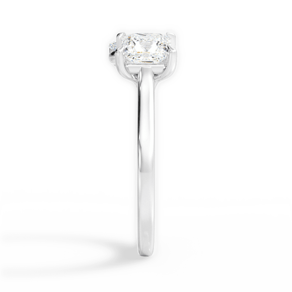 Esther Oval Cut Lab Grown Diamond 18Kt White Gold Engagement Ring - View 2