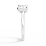 Lorraine Oval Cut Lab Grown Diamond 18Kt White Gold Engagement Ring - View 2