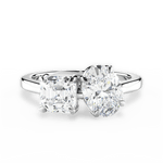 Leticia Oval Cut Lab Grown Diamond 14Kt White Gold Engagement Ring