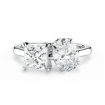 Lorraine Oval Cut Lab Grown Diamond 14Kt White Gold Engagement Ring