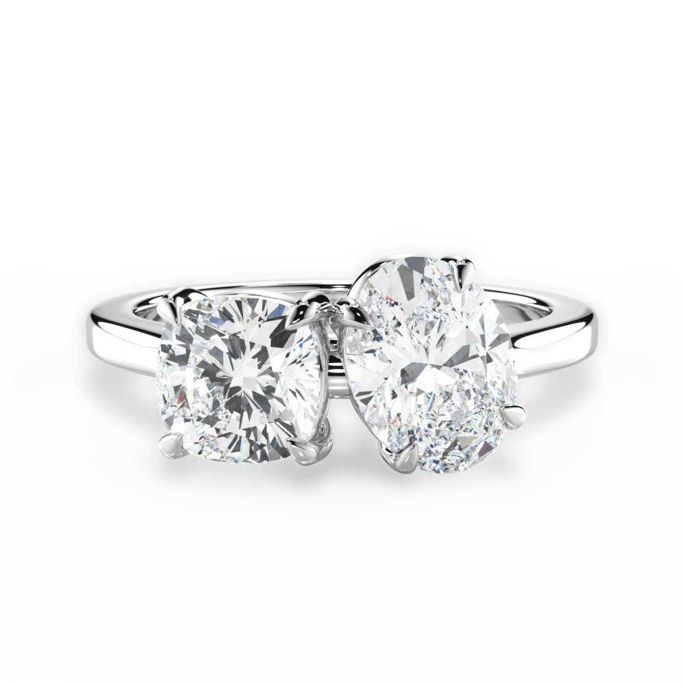 Ellen Oval Cut Lab Grown Diamond Platinum Engagement Ring