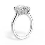 Ellen Pear Cut Lab Grown Diamond 14Kt White Gold Engagement Ring - View 4