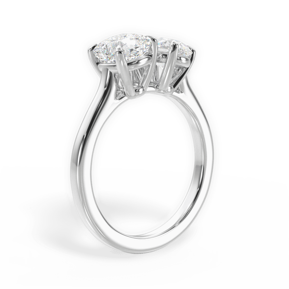 Georgia Pear Cut Lab Grown Diamond Platinum Engagement Ring - View 4