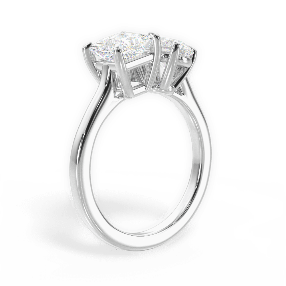 Esther Pear Cut Lab Grown Diamond Platinum Engagement Ring - View 3