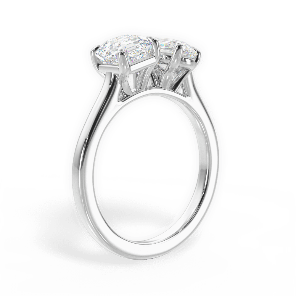Leticia Pear Cut Lab Grown Diamond 14Kt White Gold Engagement Ring - View 2