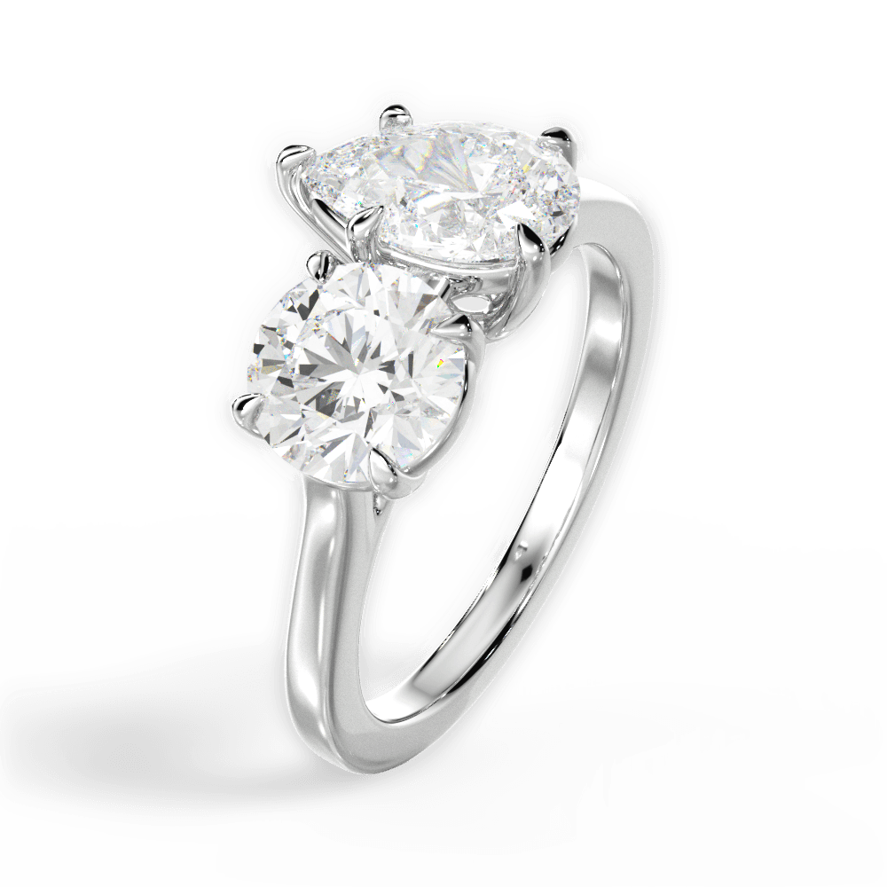 Lana Pear Cut Lab Grown Diamond 14Kt White Gold Engagement Ring - View 2