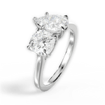 Ellen Pear Cut Lab Grown Diamond 14Kt White Gold Engagement Ring - View 3