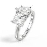 Esther Pear Cut Lab Grown Diamond 18Kt White Gold Engagement Ring - View 4