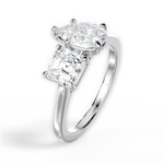 Leticia Pear Cut Lab Grown Diamond Platinum Engagement Ring - View 3