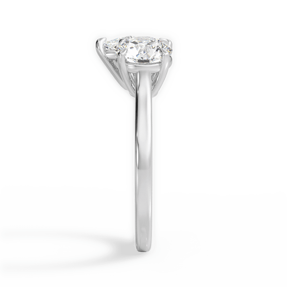 Lana Pear Cut Lab Grown Diamond 14Kt White Gold Engagement Ring - View 3