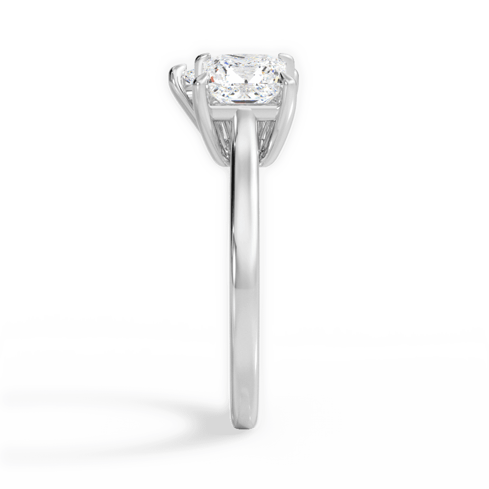 Esther Pear Cut Lab Grown Diamond 14Kt White Gold Engagement Ring - View 2