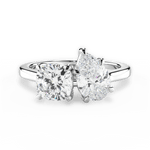Ellen Pear Cut Lab Grown Diamond 18Kt White Gold Engagement Ring
