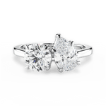 Lana Pear Cut Lab Grown Diamond Platinum Engagement Ring