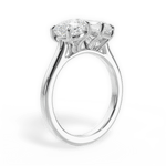 Ellen Radiant Cut Lab Grown Diamond 14Kt White Gold Engagement Ring - View 3