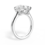 Alice Radiant Cut Lab Grown Diamond 18Kt White Gold Engagement Ring - View 3