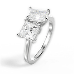 Esther Radiant Cut Lab Grown Diamond 14Kt White Gold Engagement Ring - View 2