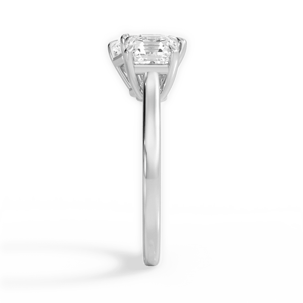 Alice Radiant Cut Lab Grown Diamond 18Kt White Gold Engagement Ring - View 4