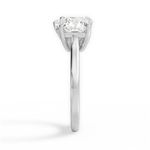 Lorraine Radiant Cut Lab Grown Diamond 18Kt White Gold Engagement Ring - View 4