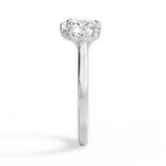 Georgia Radiant Cut Lab Grown Diamond Platinum Engagement Ring - View 4