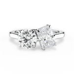 Georgia Radiant Cut Lab Grown Diamond Platinum Engagement Ring