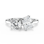Ellen Radiant Cut Lab Grown Diamond 18Kt White Gold Engagement Ring