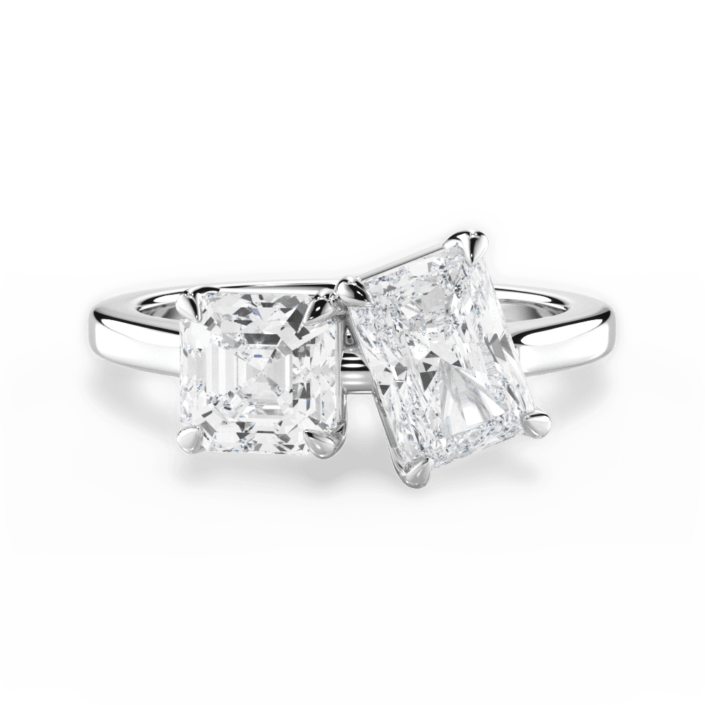 Alice Radiant Cut Lab Grown Diamond Platinum Engagement Ring