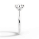 Alyssa Round Cut Lab Grown Diamond Platinum Engagement Ring - View 3