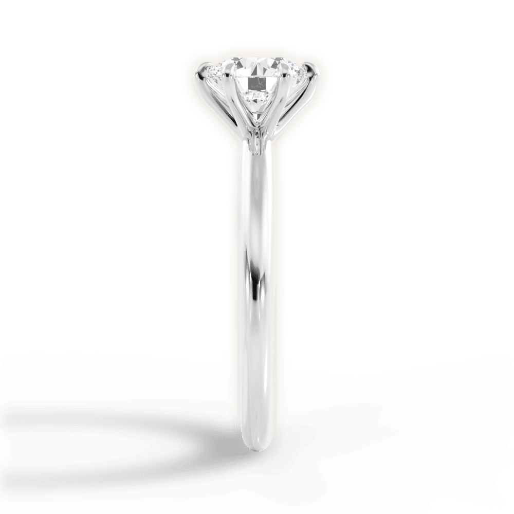Alyssa Round Cut Lab Grown Diamond Platinum Engagement Ring - View 3
