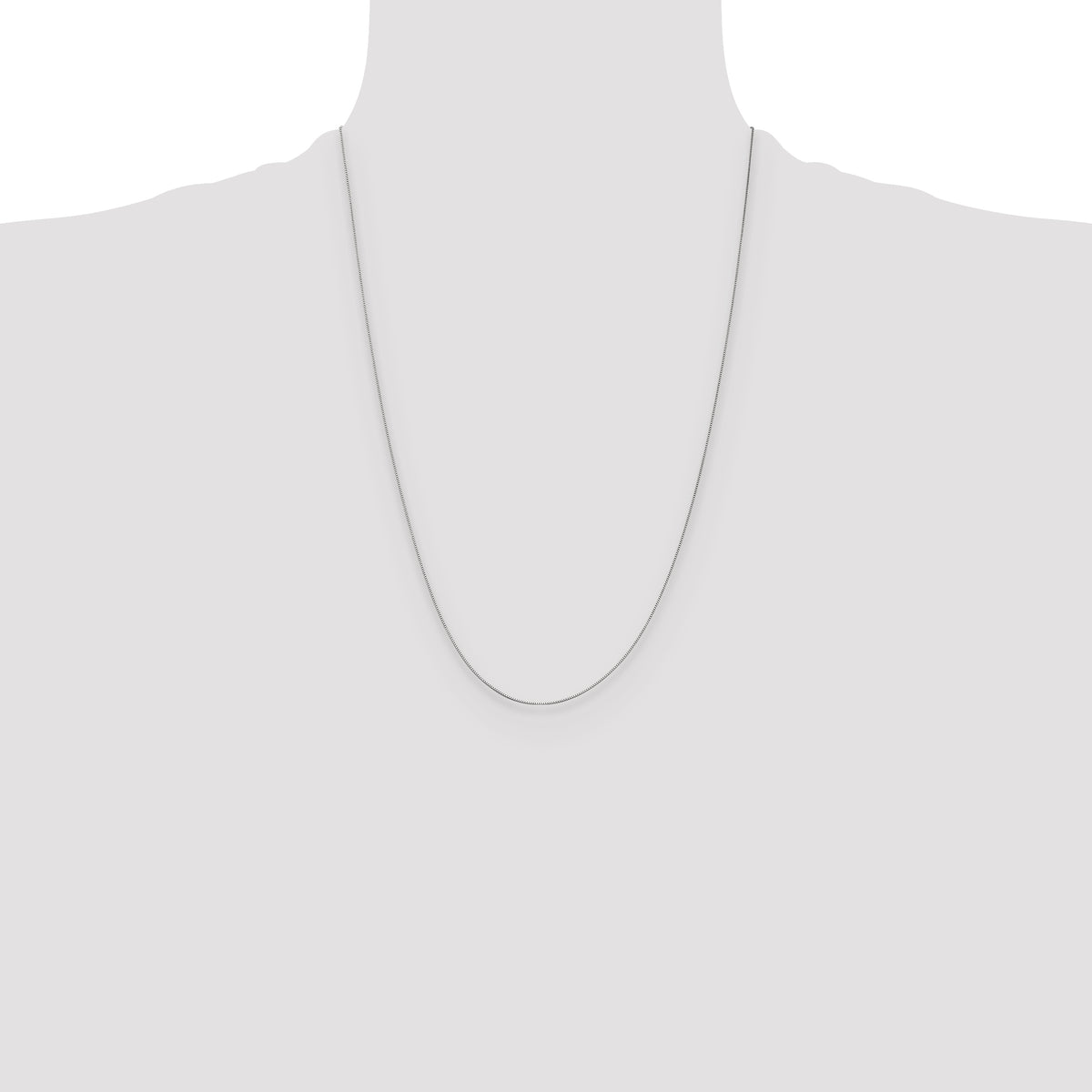 Leslie's (10K & 14K) Baby Box Chain - 14k White Gold / 24 in / Spring Ring