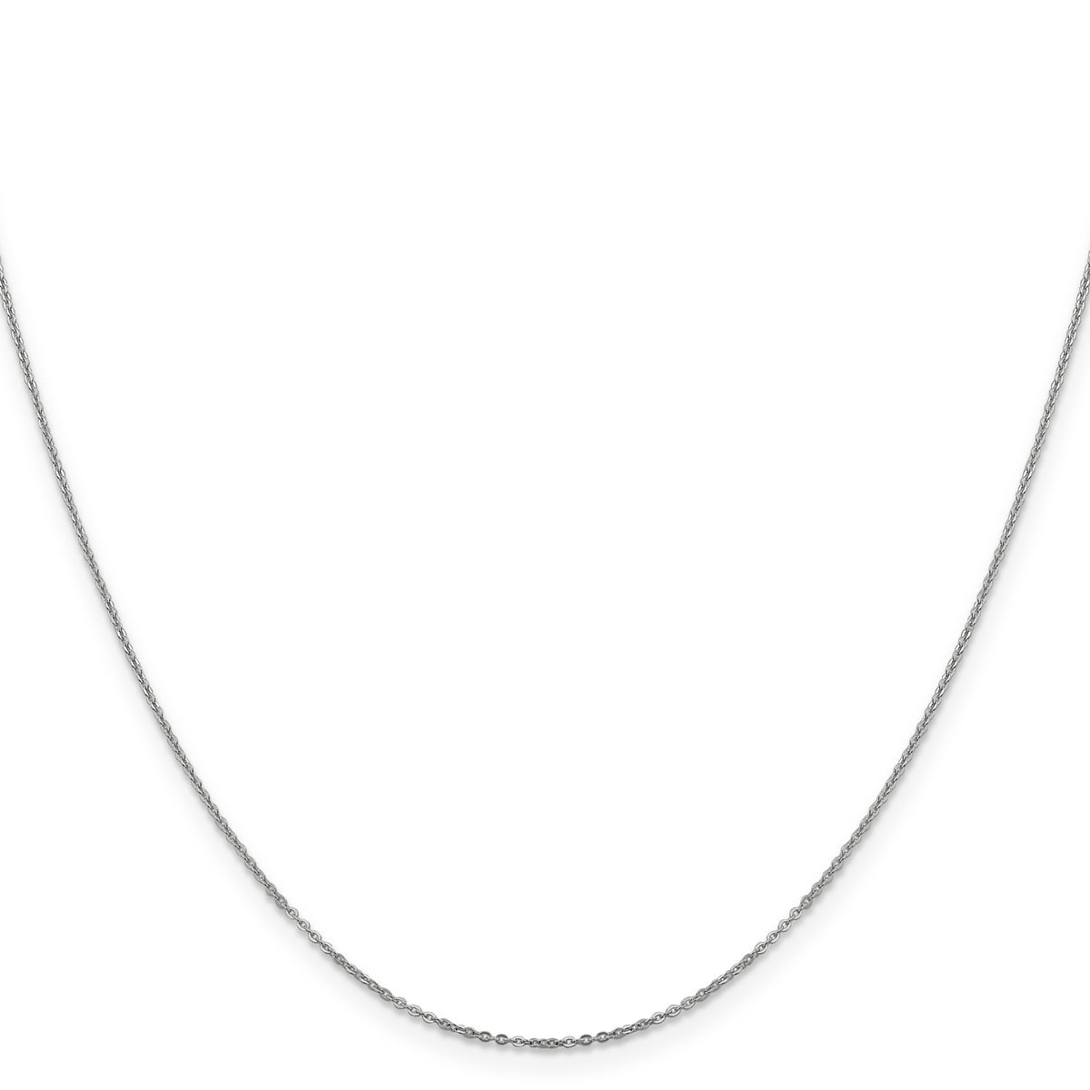 Leslie's 14K White Gold 1.1mm Flat Cable Chain - 16 inch