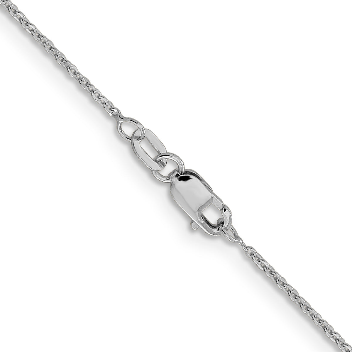Leslie's 14K White Gold 1.1mm Flat Cable Chain - 16 inch