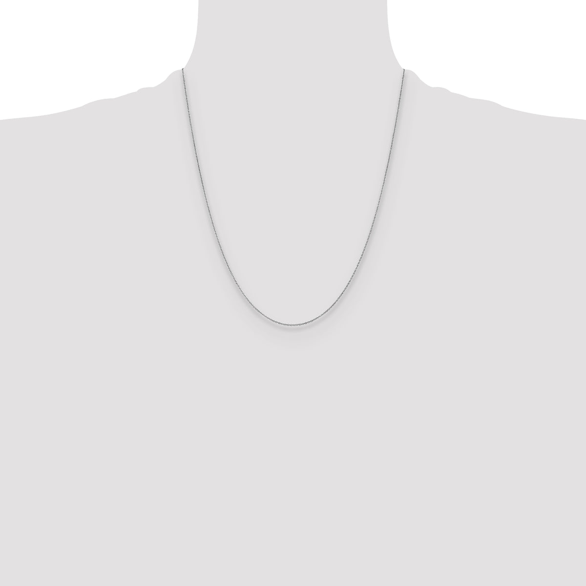 Leslie's 14K White Gold 1.1mm Flat Cable Chain - 22 inch