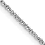 Leslie's 14K White Gold 1.1mm Flat Cable Chain - 16 inch