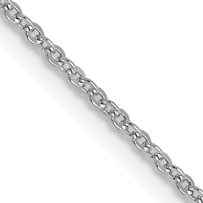 Leslie's 14K White Gold 1.1mm Flat Cable Chain - 16 inch