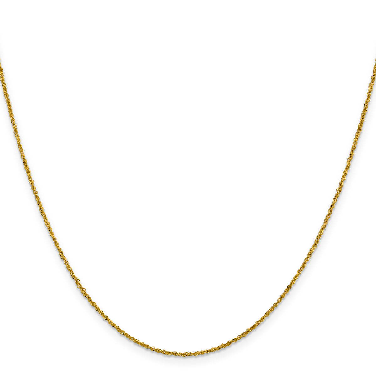 Leslie's 14K 1mm Sparkle Singapore Chain - 16 inch