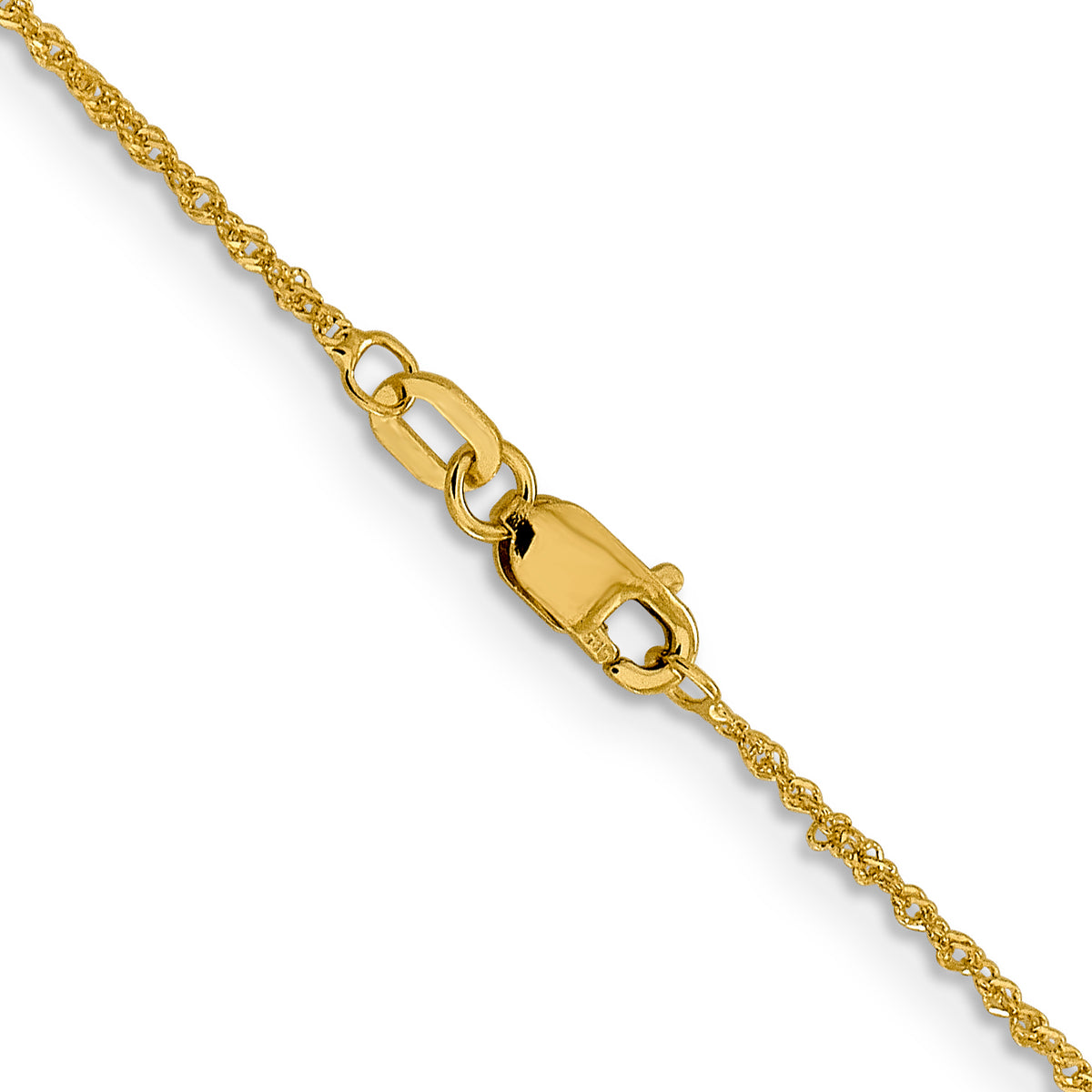 Leslie's 14K 1mm Sparkle Singapore Chain - 16 inch
