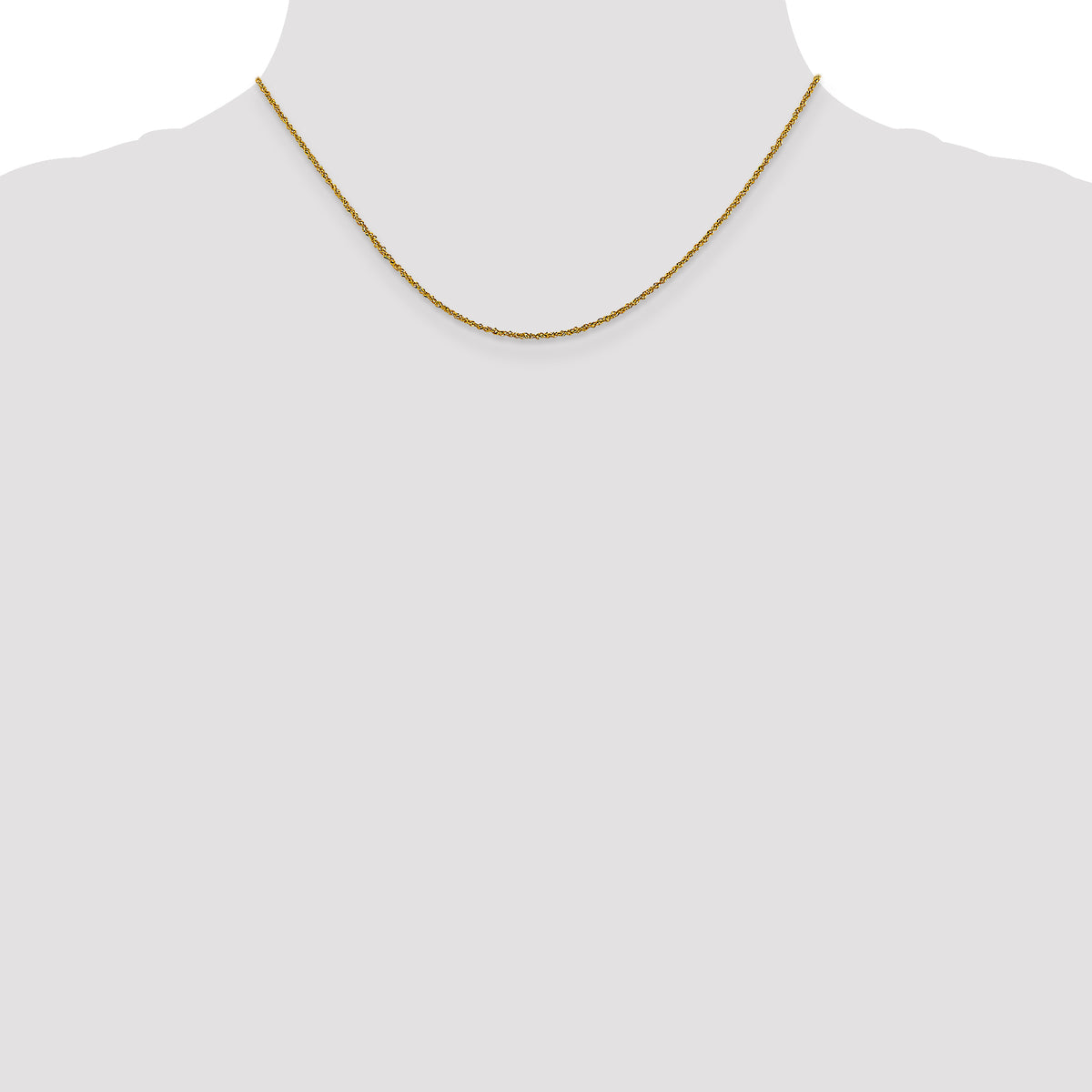 Leslie's 14K 1mm Sparkle Singapore Chain - 16 inch