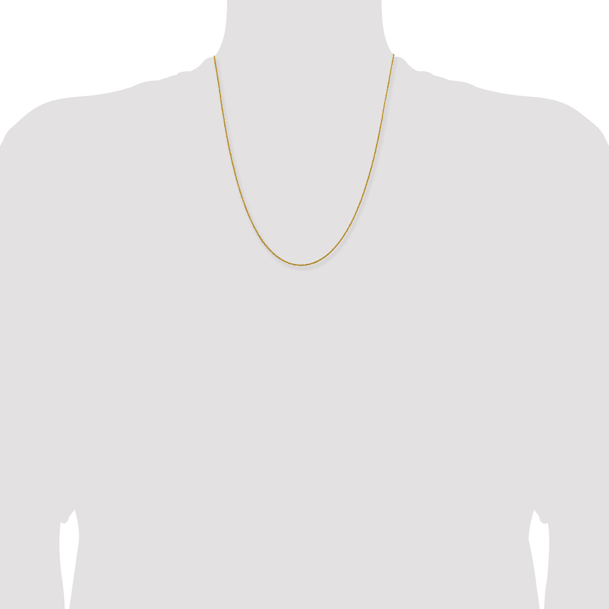 Leslie's 14K 1mm Sparkle Singapore Chain - 22 inch