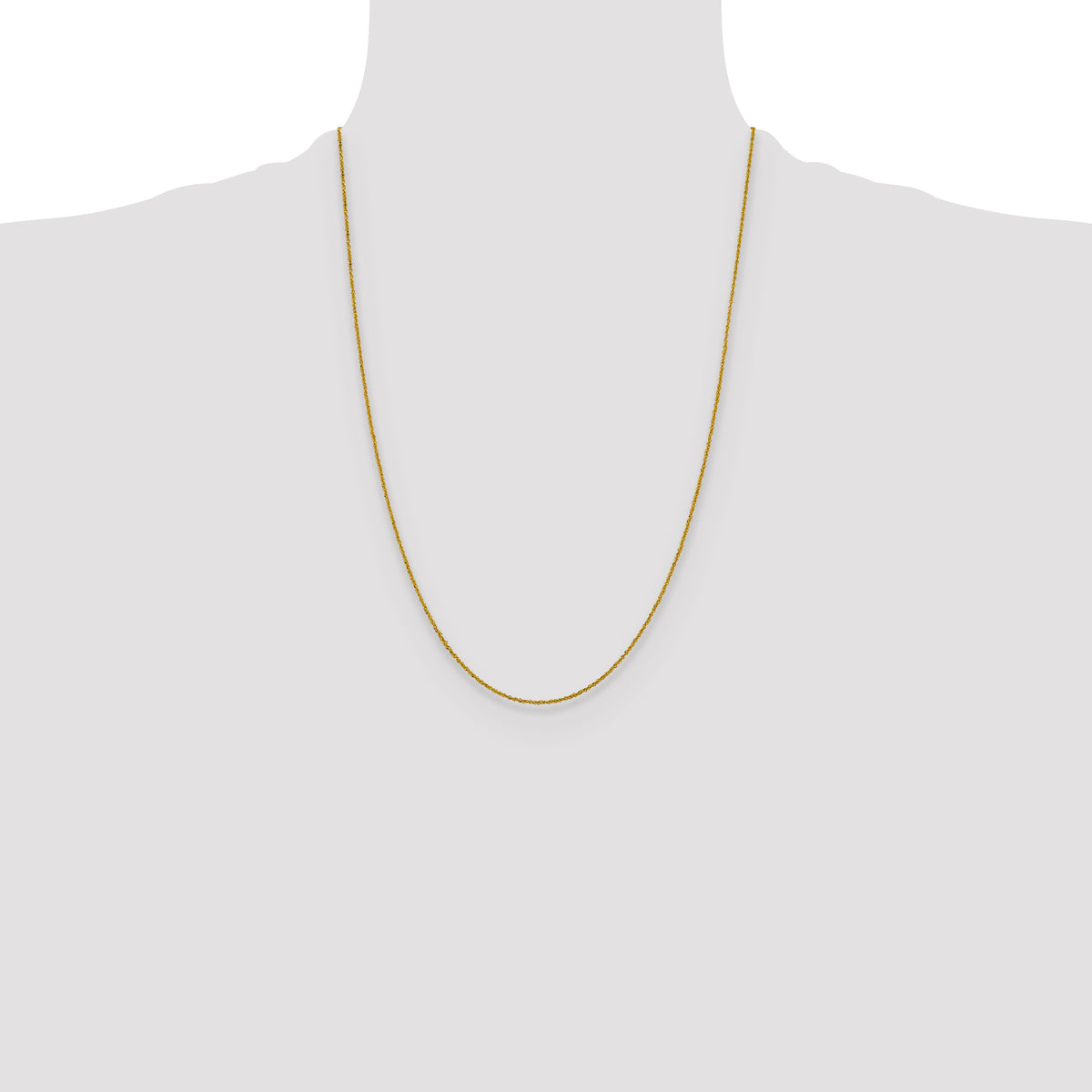 Leslie's 14K 1mm Sparkle Singapore Chain - 24 inch