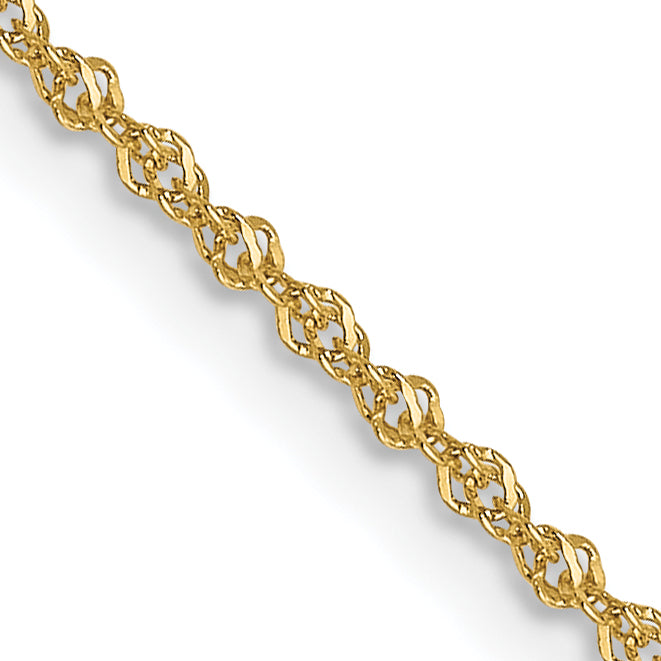 Leslie's 14K 1mm Sparkle Singapore Chain - 16 inch